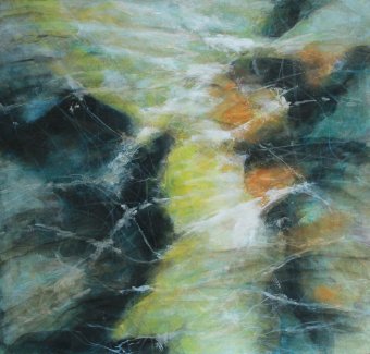 Painting "Water and Waves I" by painter Lochter Andreas mixed method paper at Jose Art Gallery