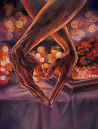 Painting "I Can Be Myself With You" by painter Julia Shilo oil canvas at Jose Art Gallery