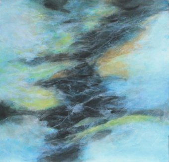 Painting "Water and Waves III" by painter Lochter Andreas mixed method paper at Jose Art Gallery