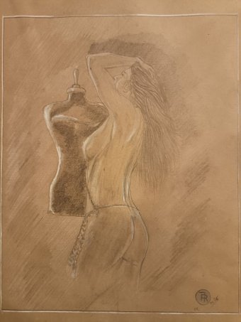 Drawing "Unfinished Reflection Fine Arts Deep" by illustrator roberto ferrando pencil paper at Jose Art Gallery