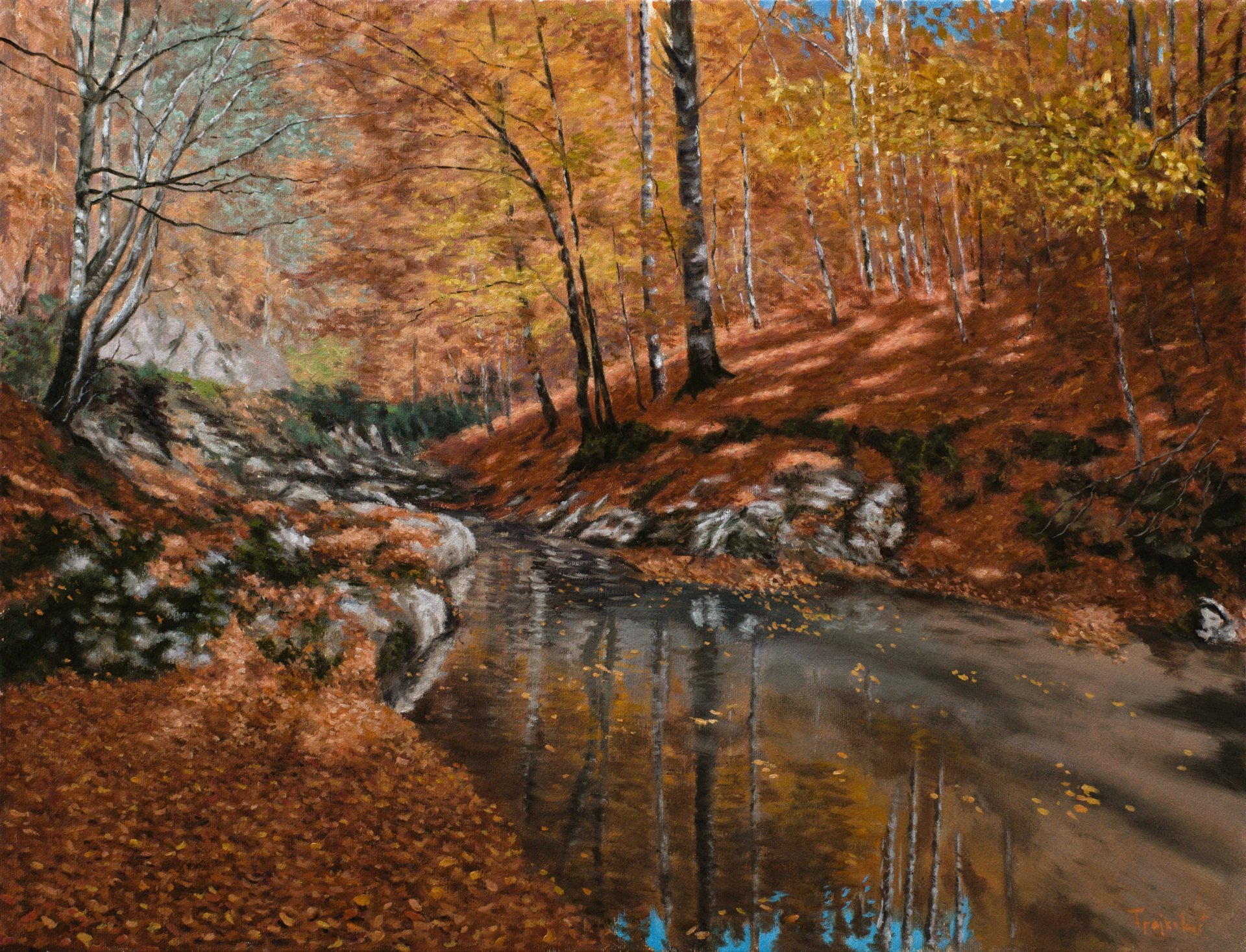 The Fall Drawing - Dejan Trajkovic - Jose Art Gallery