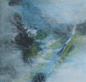 Painting "Water and Waves V" by painter Lochter Andreas mixed method paper at Jose Art Gallery
