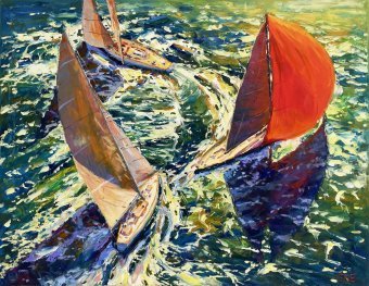 Den Wellen gefangen.