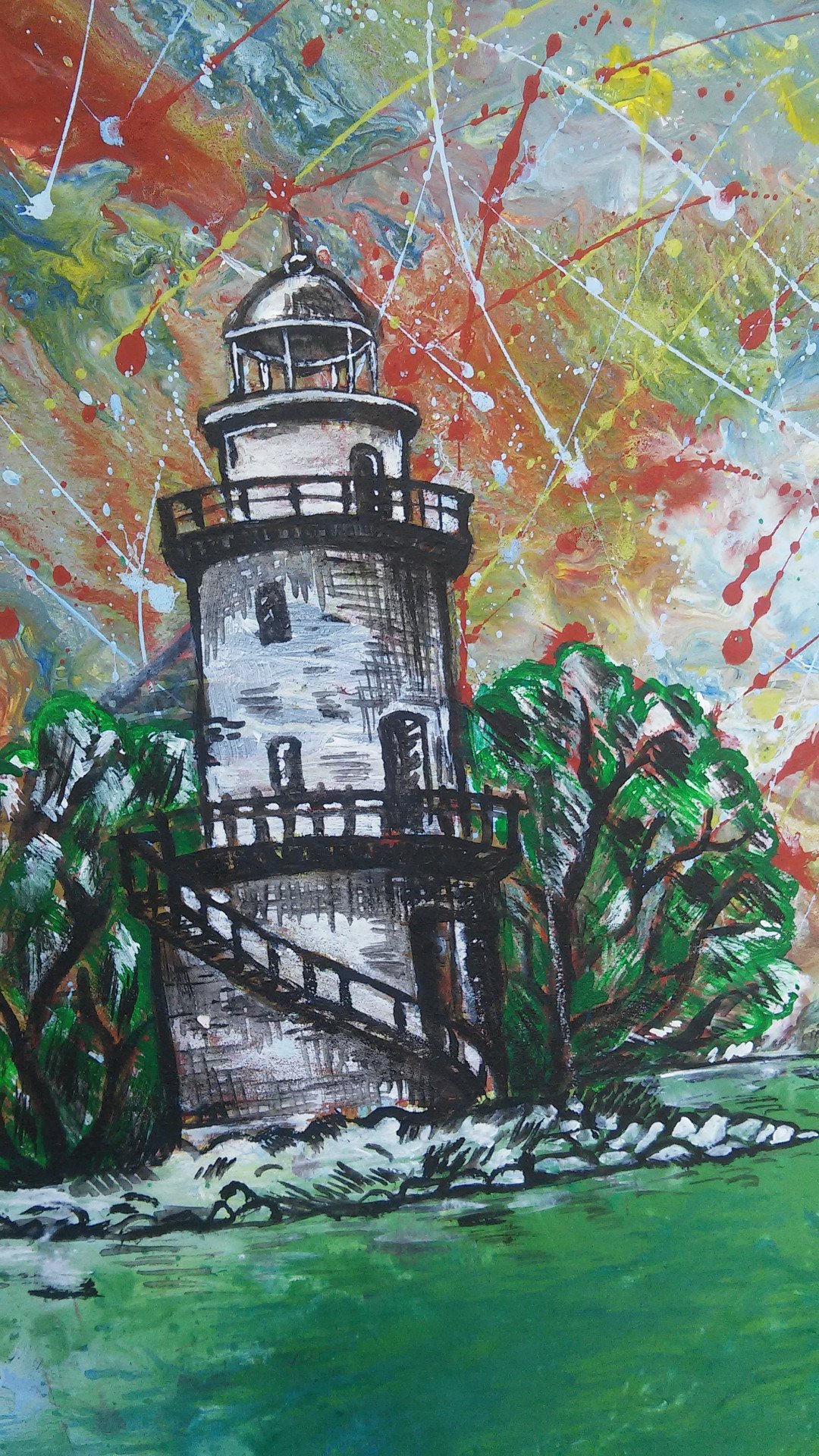 Lighthouse in space, river - buy