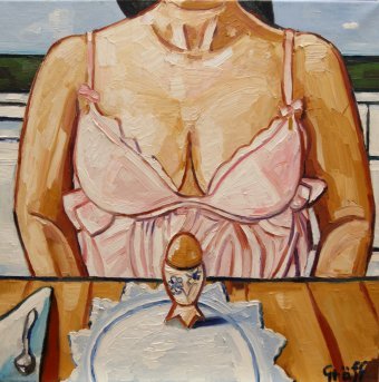 Painting "The expectation" by painter Graeff Matthias Laurenz oil canvas at Jose Art Gallery