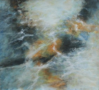 Painting "Water and Waves VIII" by painter Lochter Andreas mixed method paper at Jose Art Gallery