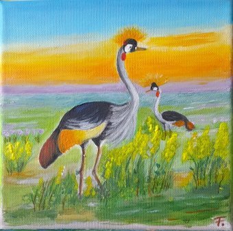 Malarstwo "Whispers of Summer: Nature's Love Story", malarz Fa Ley akryl płótno w Jose Art Gallery