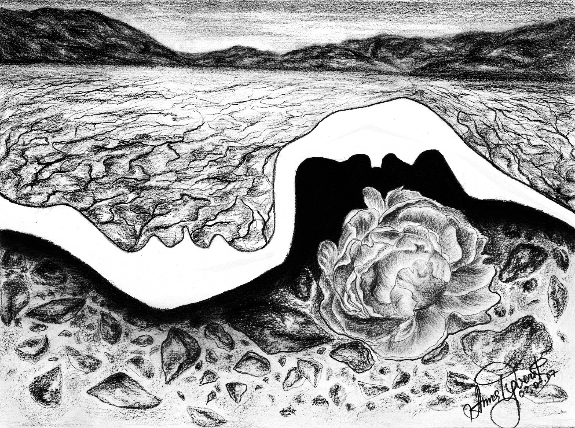 Destruction Drawing - Anna Vyverets - Jose Art Gallery