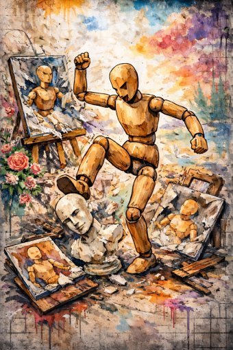 Digital Art "Self-awareness" by digital artist Rifiuto at Jose Art Gallery