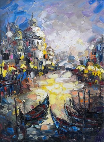 Живопис "Золотий вечір у Венеції", живописець Anastasia Kozorez масло холст в Jose Art Gallery