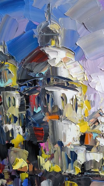 Additional view 3: Impressionism Cityscapes Painting Golden Evening in Venice by painter Anastasia Kozorez oil canvas 