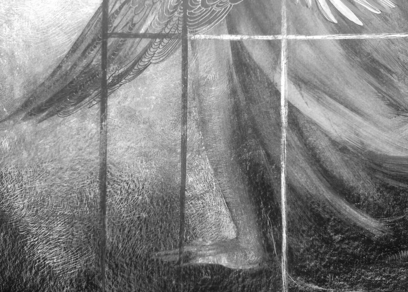 Additional view 2: Figurative Portrait Drawing In the Cage by illustrator Lana Korolievskaia ink cardboard 