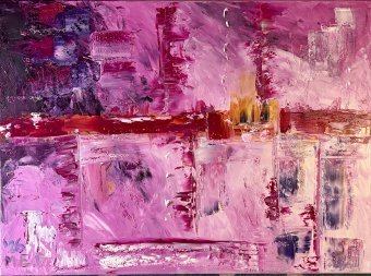 Malarstwo "Cukierkowy Świat w Abstrakcji M.E.G", malarz M.E.G ołówek płótno w Jose Art Gallery