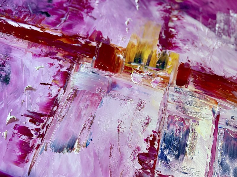 Additional view 2: Abstract Interior Painting Candy World in Abstraction by M.E.G. by painter M.E.G oil canvas 