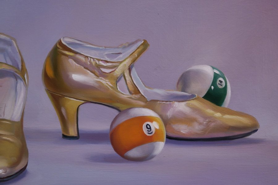Additional view 1: Realism Still-Life Painting Game by painter Olena i Gennady Vulysk oil canvas 