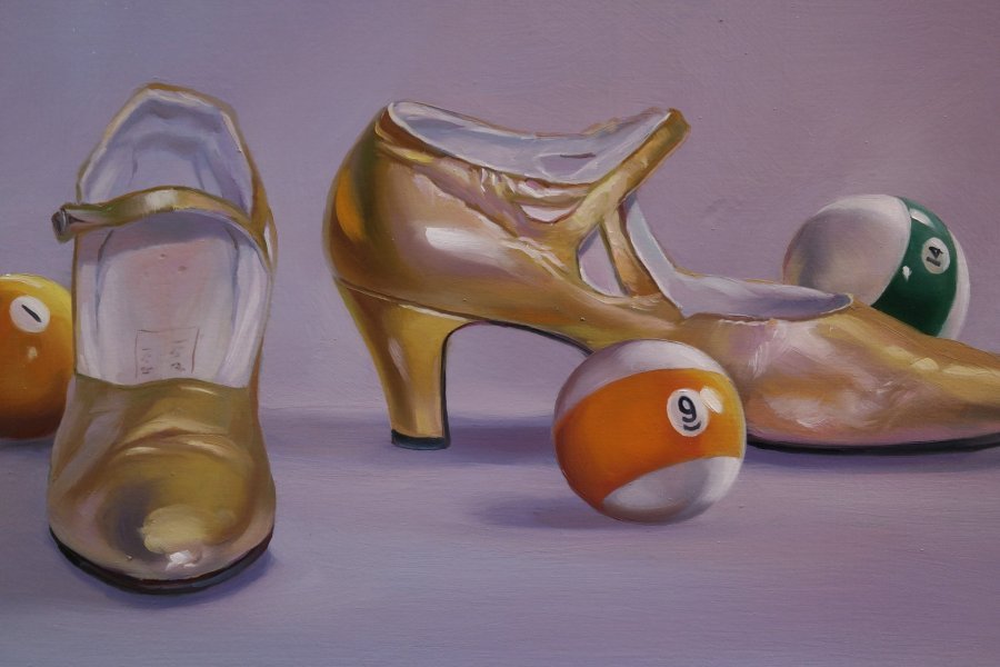 Additional view 3: Realism Still-Life Painting Game by painter Olena i Gennady Vulysk oil canvas 
