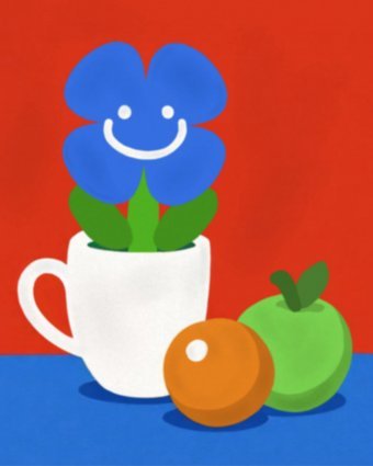 Malarstwo "Kwiat z owocami", malarz Ivie Ives akryl płótno w Jose Art Gallery