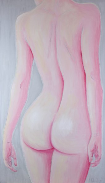 Painting "Pink highlights" by painter Andriy Klishyn oil canvas at Jose Art Gallery