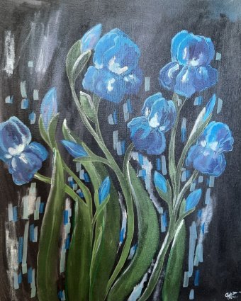 Painting "Manifestation" by painter Miumiu acrylic canvas at Jose Art Gallery