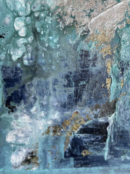 Additional view 2: Abstract Interior Painting A star is born by painter Olga Melezhyk acrylic canvas 