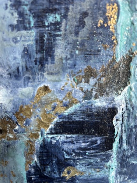 Additional view 3: Abstract Interior Painting A star is born by painter Olga Melezhyk acrylic canvas 