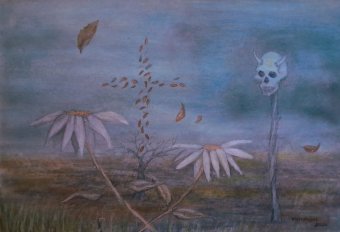 Живопись "Гробница дьявола", живописец Alberto Thirion смешанная техника бумага в Jose Art Gallery