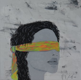 Painting "Perhaps better" by painter Goswin Houy acrylic canvas at Jose Art Gallery