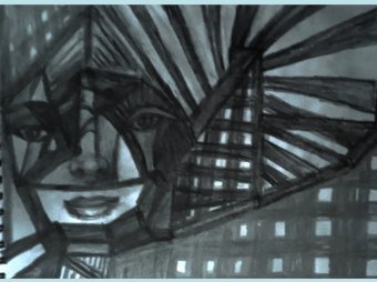 Pintura "Laberinto: La búsqueda de la armonía y el significado", pintor Pishont lápiz cartulina en Jose Art Gallery