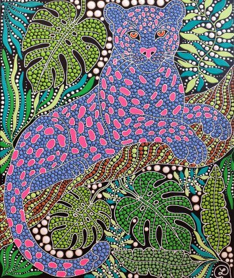 Leopard in the Lush Garden