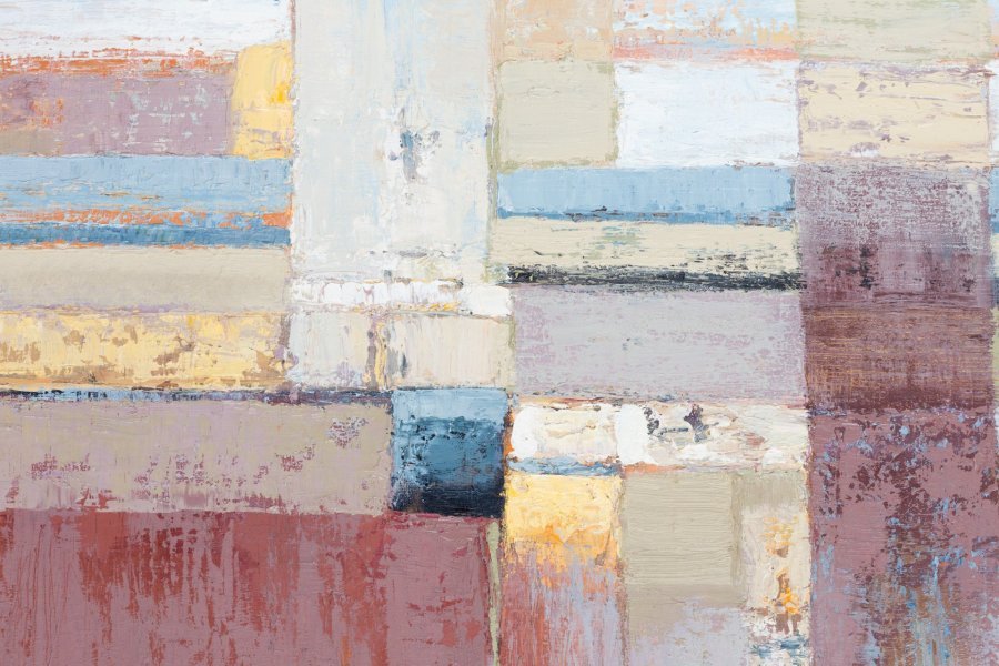 Geometry Patterns in Abstract Landscape Painting by Alena Kuznetsova