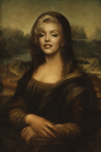 Цифрове мистецтво "Мона Мерилін", цифровий художник L' Artista Di Marilyn в Jose Art Gallery