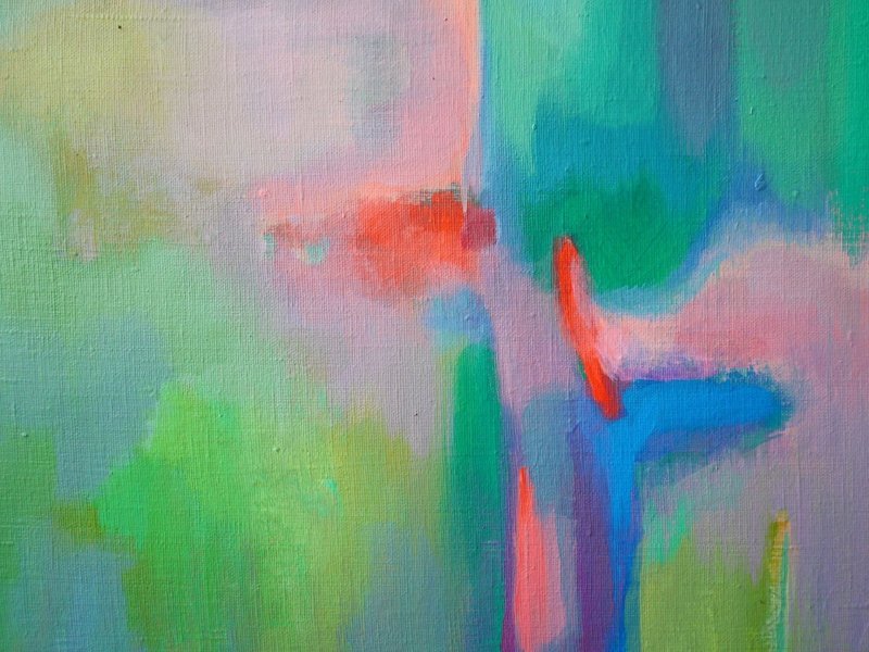 Windows into Summer Bright Abstract Painting by Alena Kuznetsova