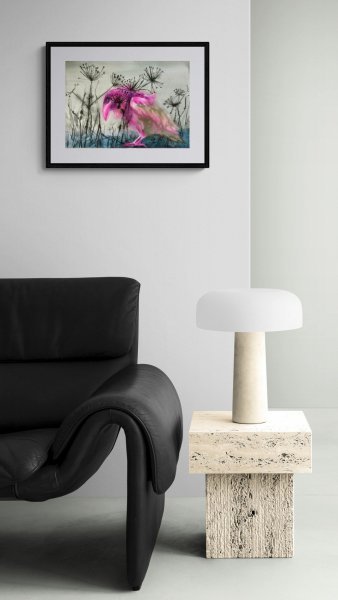 Additional view 3: Surrealism Animal Painting Off-Screen by painter Yana Dmitrieva watercolor paper 