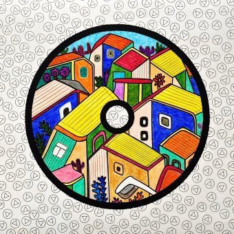 Grafika "Wiosna Miłości w Abstrakcji Miejskiej", ilustrator #artdjartem technika mieszana papier w Jose Art Gallery