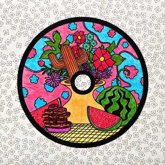 Gráfico "Brillante naturaleza muerta primaveral con frutas", ilustrador #artdjartem técnica mixta papel en Jose Art Gallery