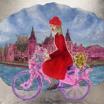 Живопись "Амстердам: сталкинг", живописец Ольга Серебрянская смешанная техника холст в Jose Art Gallery