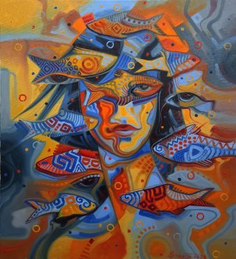 Painting "Colour movement" by painter Serhii Voichenko oil canvas at Jose Art Gallery