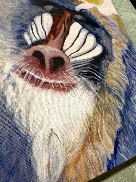 Additional view 1: Impressionism Animal Painting Moments of Reflection in Nature by painter M.E.G acrylic canvas 