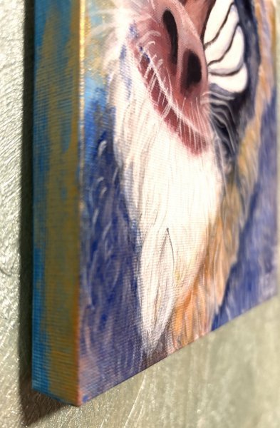 Additional view 3: Impressionism Animal Painting Moments of Reflection in Nature by painter M.E.G acrylic canvas 