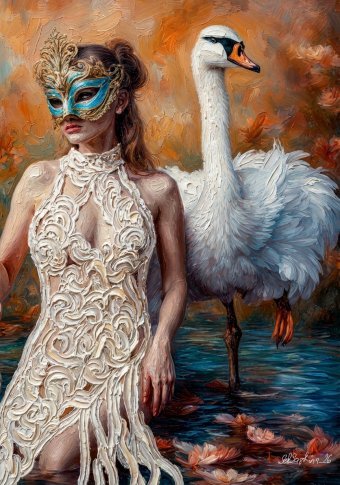 Painting "Secret Pond" by painter Selena Sashina oil canvas at Jose Art Gallery