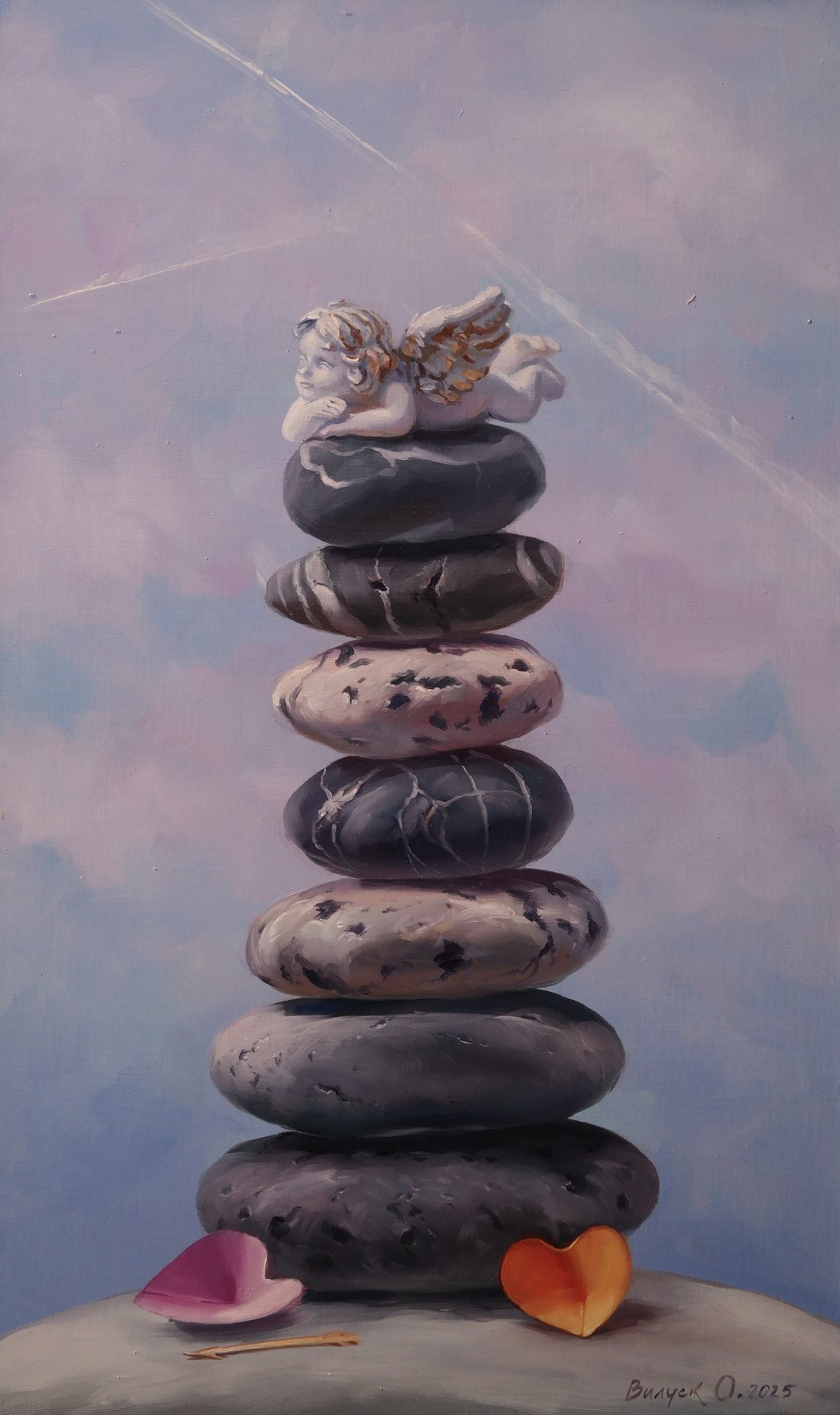 Sky Contemplator Painting by Olena i Gennady Vulysk