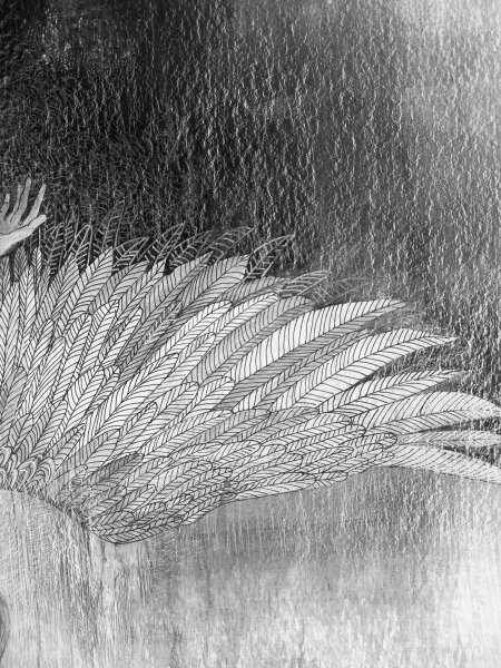 Zusätzliches Bild 5: Figurative Kunst Porträt Graphik "Der Fall", illustrator Lana Korolievskaia Tinte Karton 