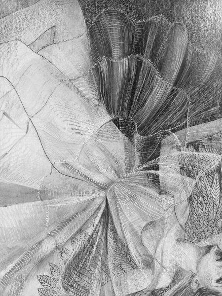 Zusätzliches Bild 6: Figurative Kunst Porträt Graphik "Der Fall", illustrator Lana Korolievskaia Tinte Karton 