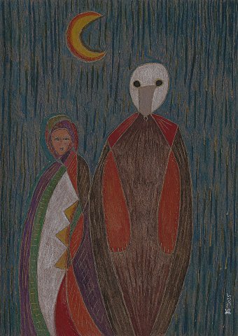 Графіка "Thumbelina. Night.", ілюстратор Ewa Dura змішана техніка папір в Jose Art Gallery