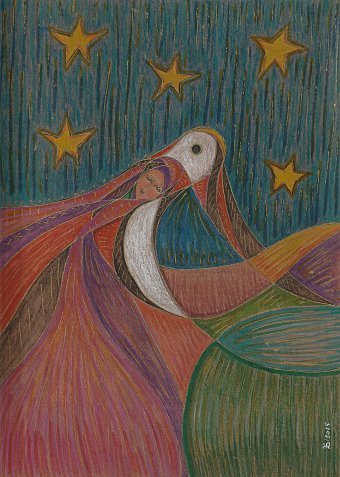 Графіка "Thumbelina. Solace.", ілюстратор Ewa Dura змішана техніка папір в Jose Art Gallery