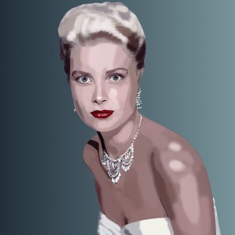Digital Art "Modern Grace Kelly. Elegance and Glamour" by digital artist Filipa Machado at Jose Art Gallery