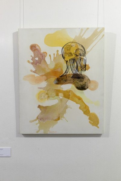 Дополнительное изображение 1: Абстракционизм Ню Живопись "Анатомия №5" живописец Alena Kuznetsova акрил холст 