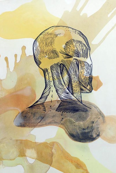 Дополнительное изображение 2: Абстракционизм Ню Живопись "Анатомия №5" живописец Alena Kuznetsova акрил холст 