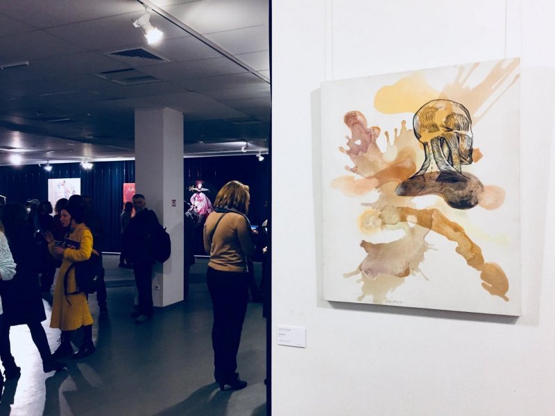 Дополнительное изображение 3: Абстракционизм Ню Живопись "Анатомия №5" живописец Alena Kuznetsova акрил холст 