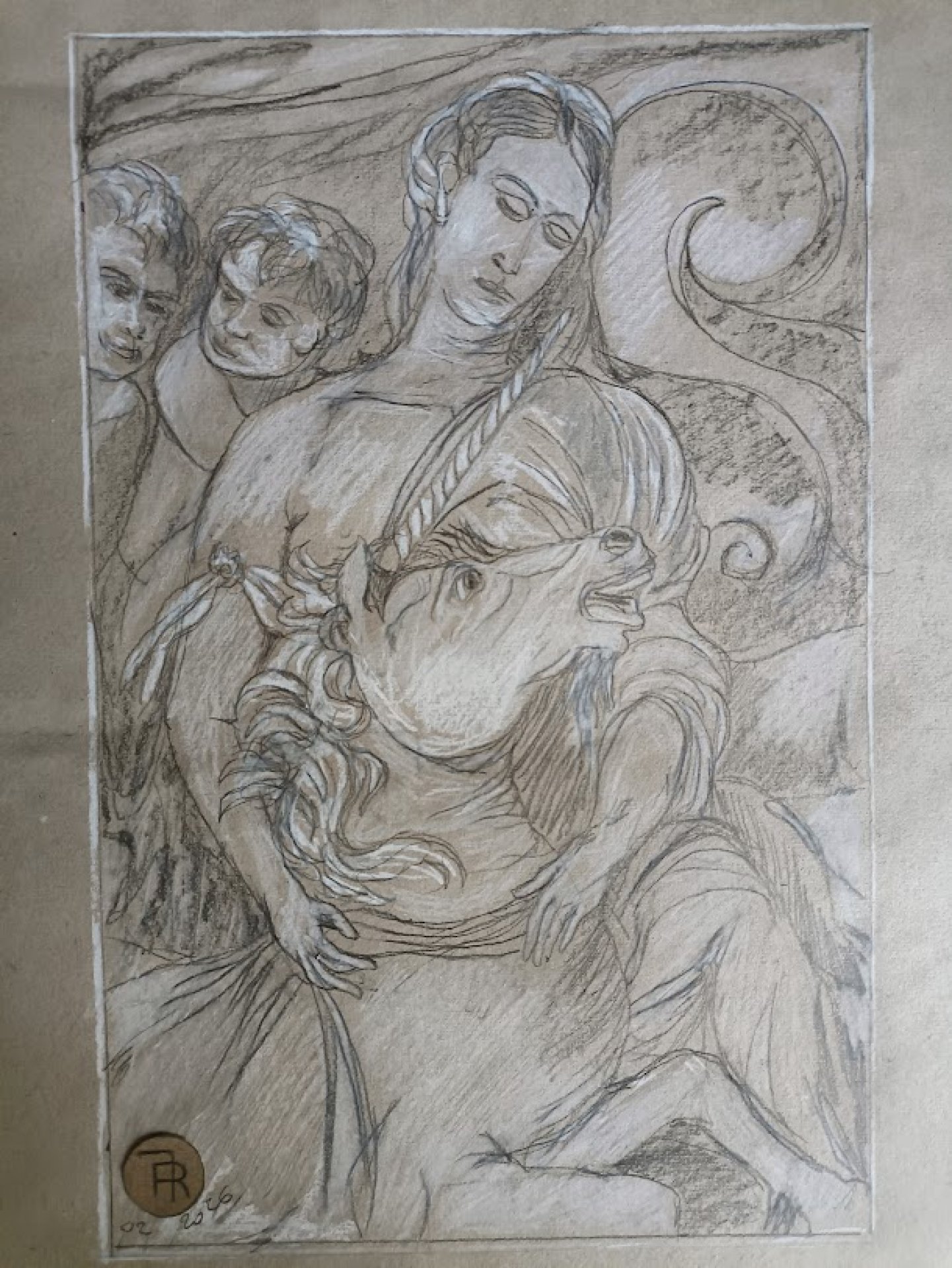 The Virgin and the Unicorn: Strength That Becomes a Caress Painting by ...